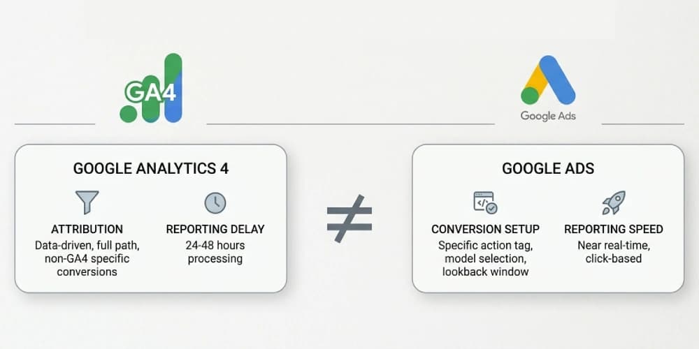Why GA4 and Google Ads Conversion Numbers Don’t Match