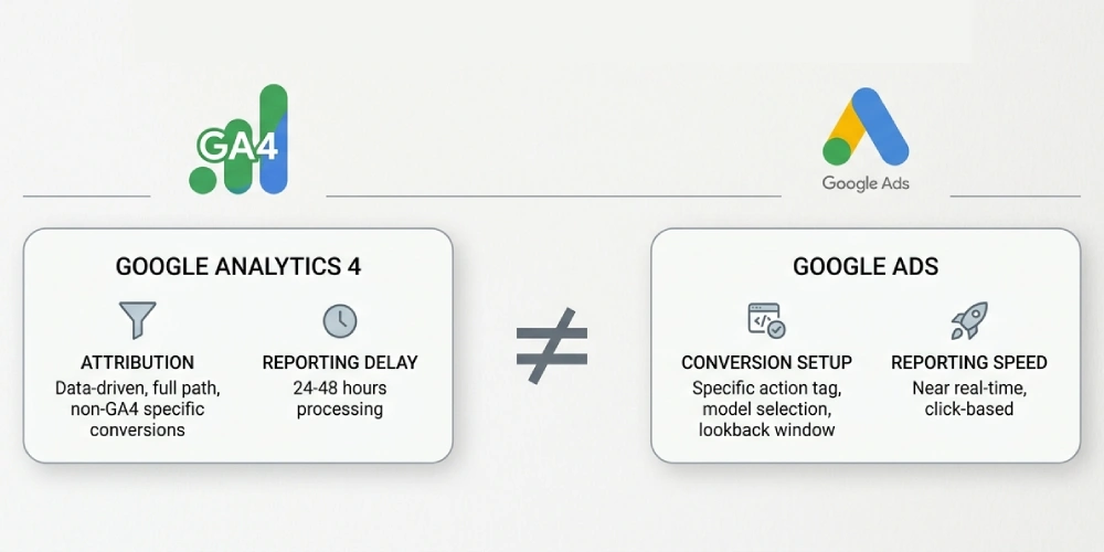 Why GA4 and Google Ads Conversion Numbers Don’t Match | Ramtin Lahooti